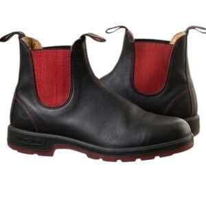 Blundstone Classics #2342, Black Leather, Red Elastic & Sole, Sz 8
